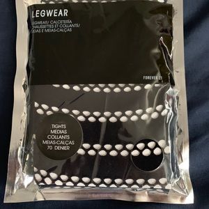 Black fishnet tights